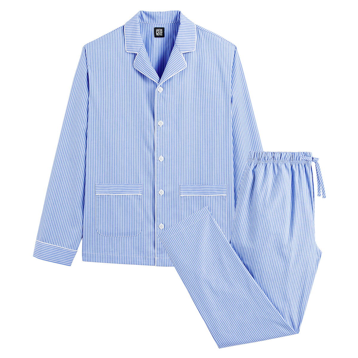 Pyjama rayé deux pièces bleu rayé, LA REDOUTE COLLECTIONS