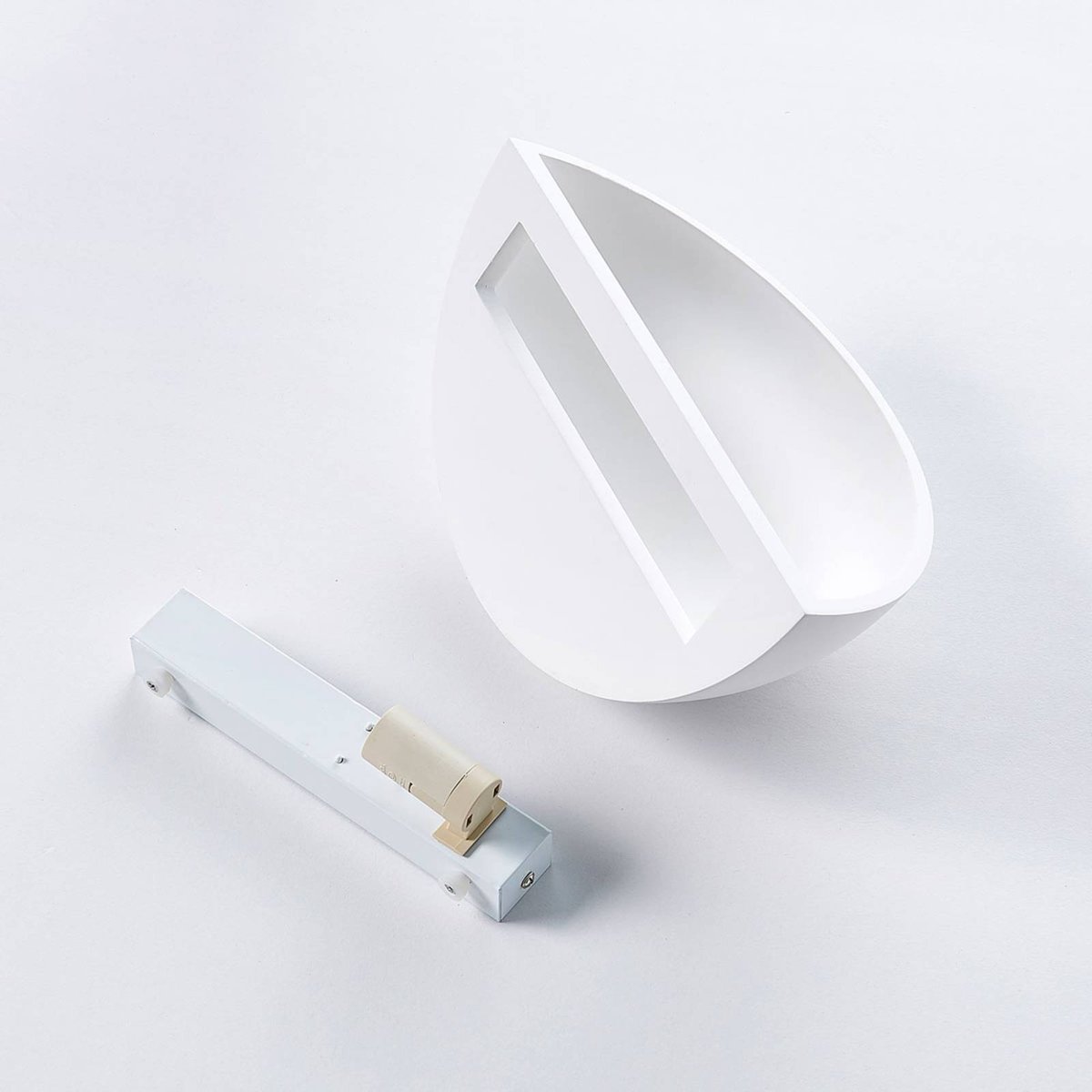 Applique en plâtre moderne, Narin blanc, LINDBY