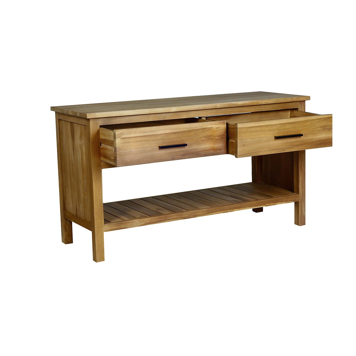 Meuble de salle de bain en teck massif 135 cm  MARLI naturel, BERAH GETAH