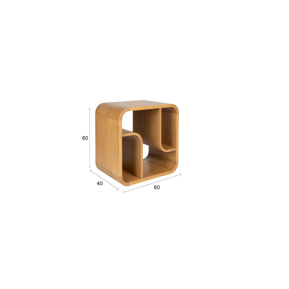 Bibliothèque design en bois, SEVEN bois, ZUIVER