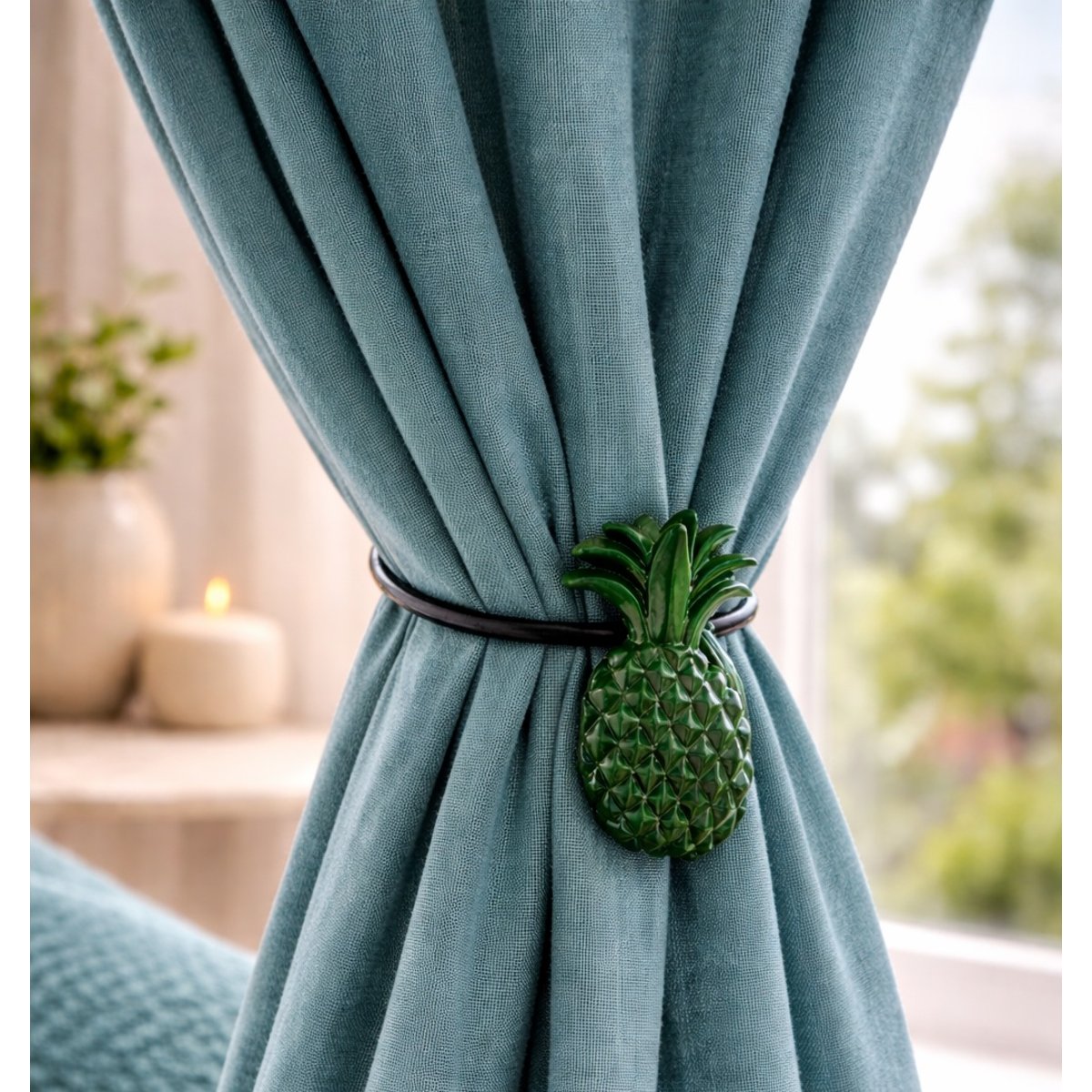 1 Embrasse aimantee ananas vert, EDEN