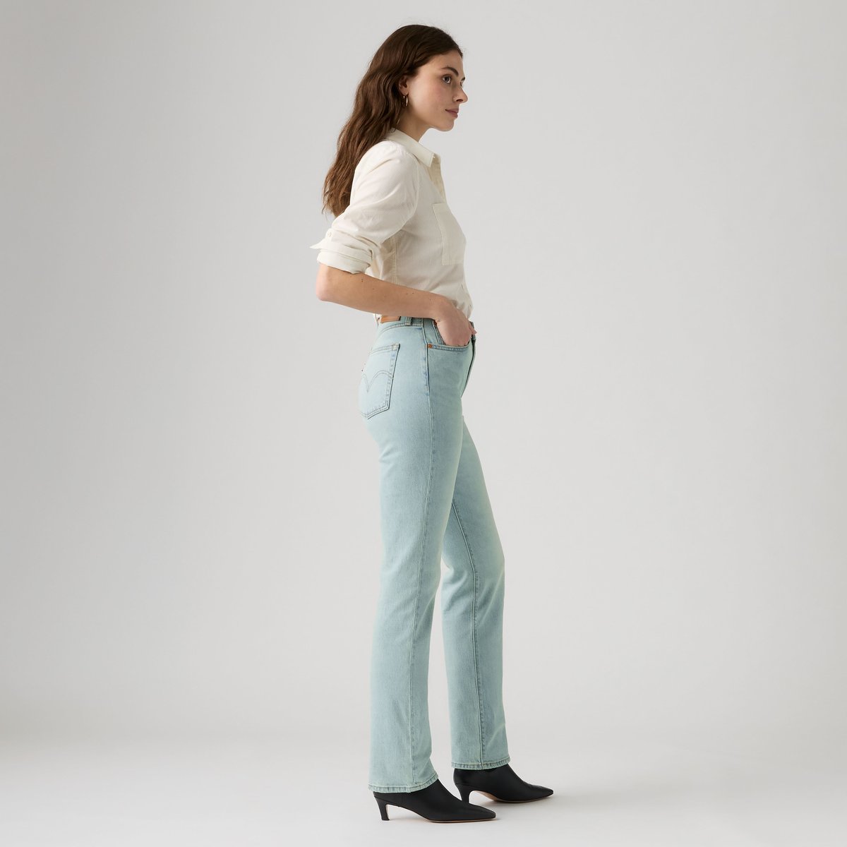 Jean Ribcage Slim bleu - belindas light, LEVI'S