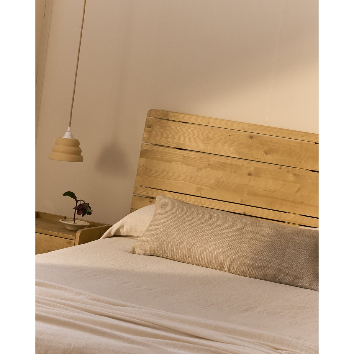 Tête de lit sapin massif marron clair 190 cm - RAYONS naturel, HANNUN