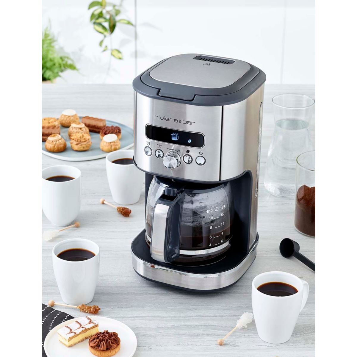 Cafetière programmable BCF570 gris, RIVIERA & BAR