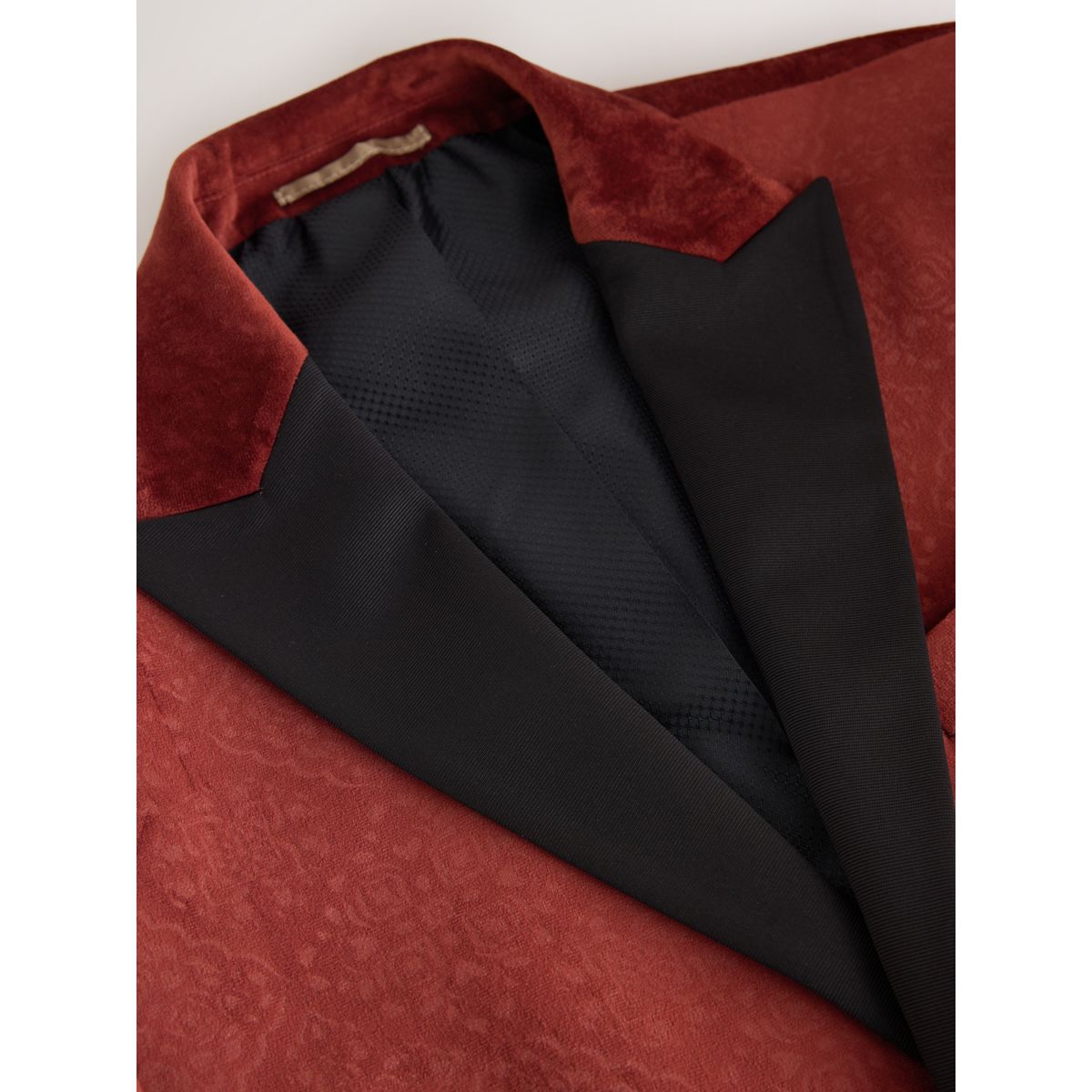Blazer slim en velours avec médaillon embossé marron rouille, NEXT