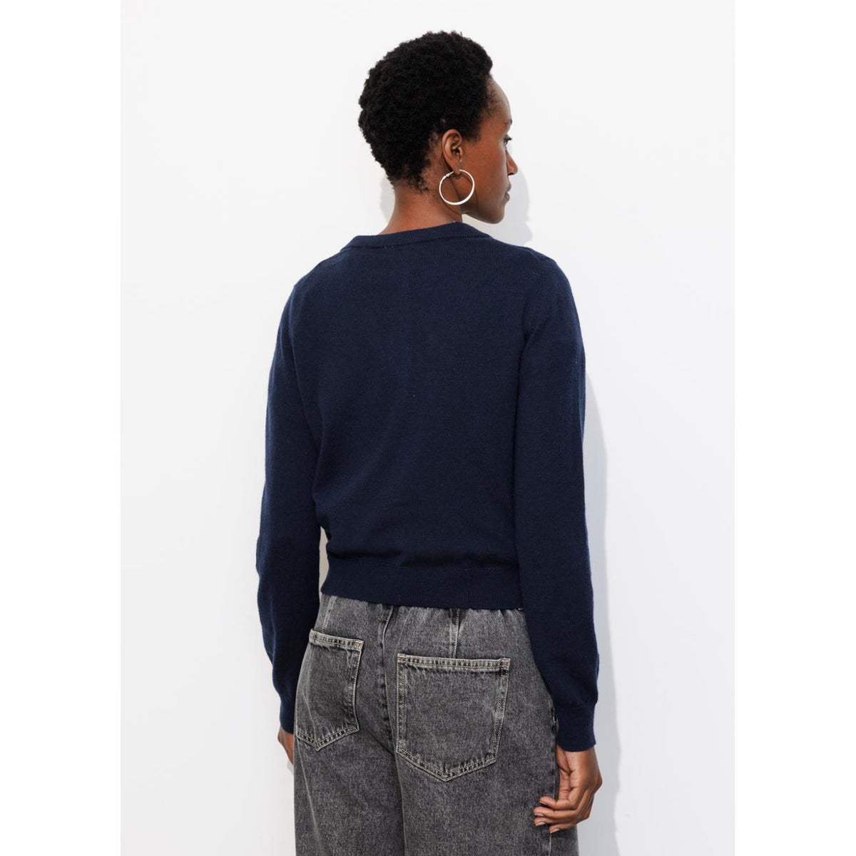 Cardigan en laine mélangée marine, PROMOD