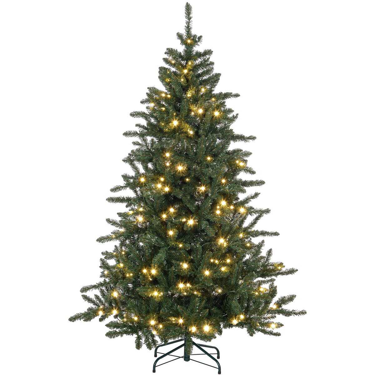 Sapin de Noël illuminé Plastique Vert vert, HOMCOM