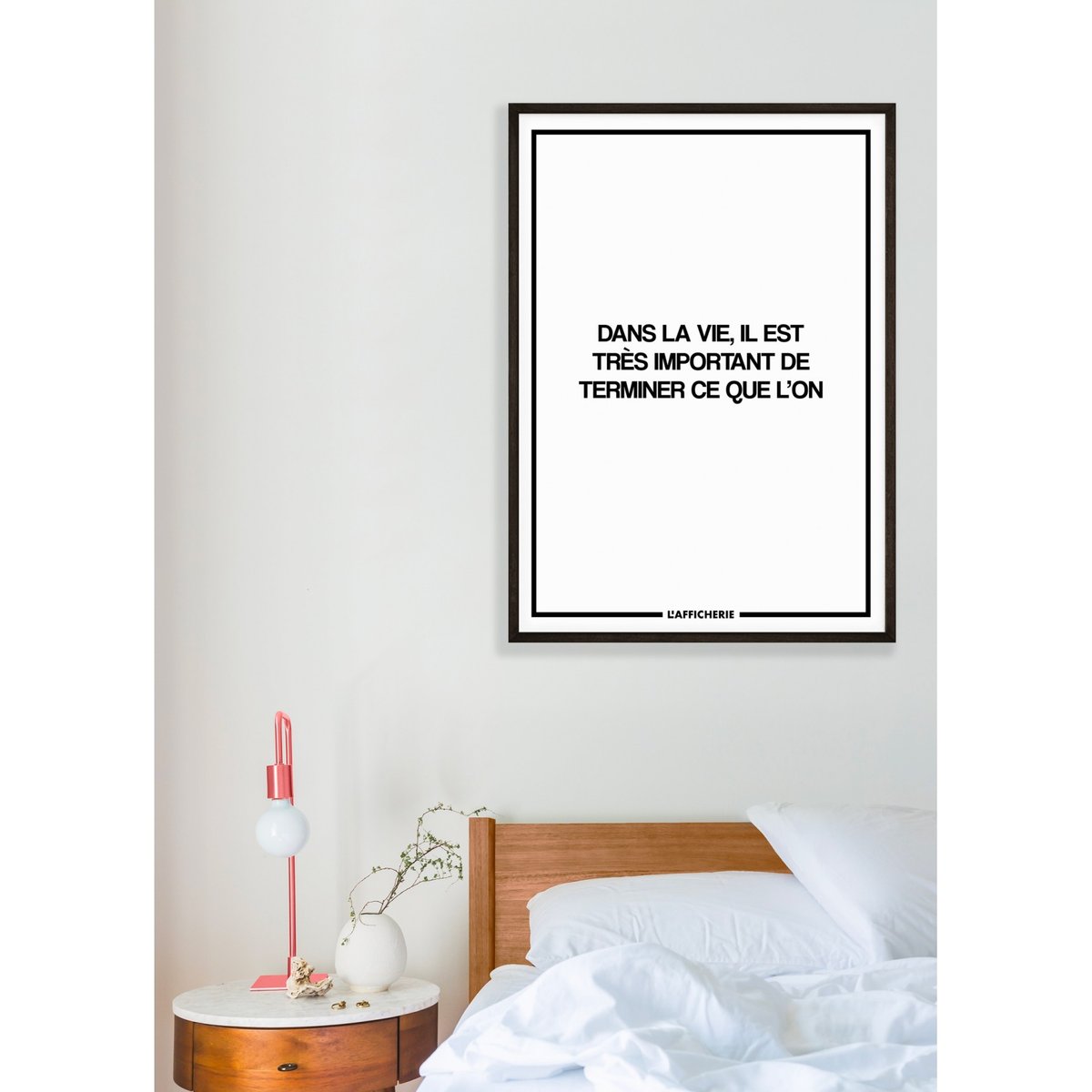 Affiche 'Dans la vie, il est très important...' blanc, L'AFFICHERIE