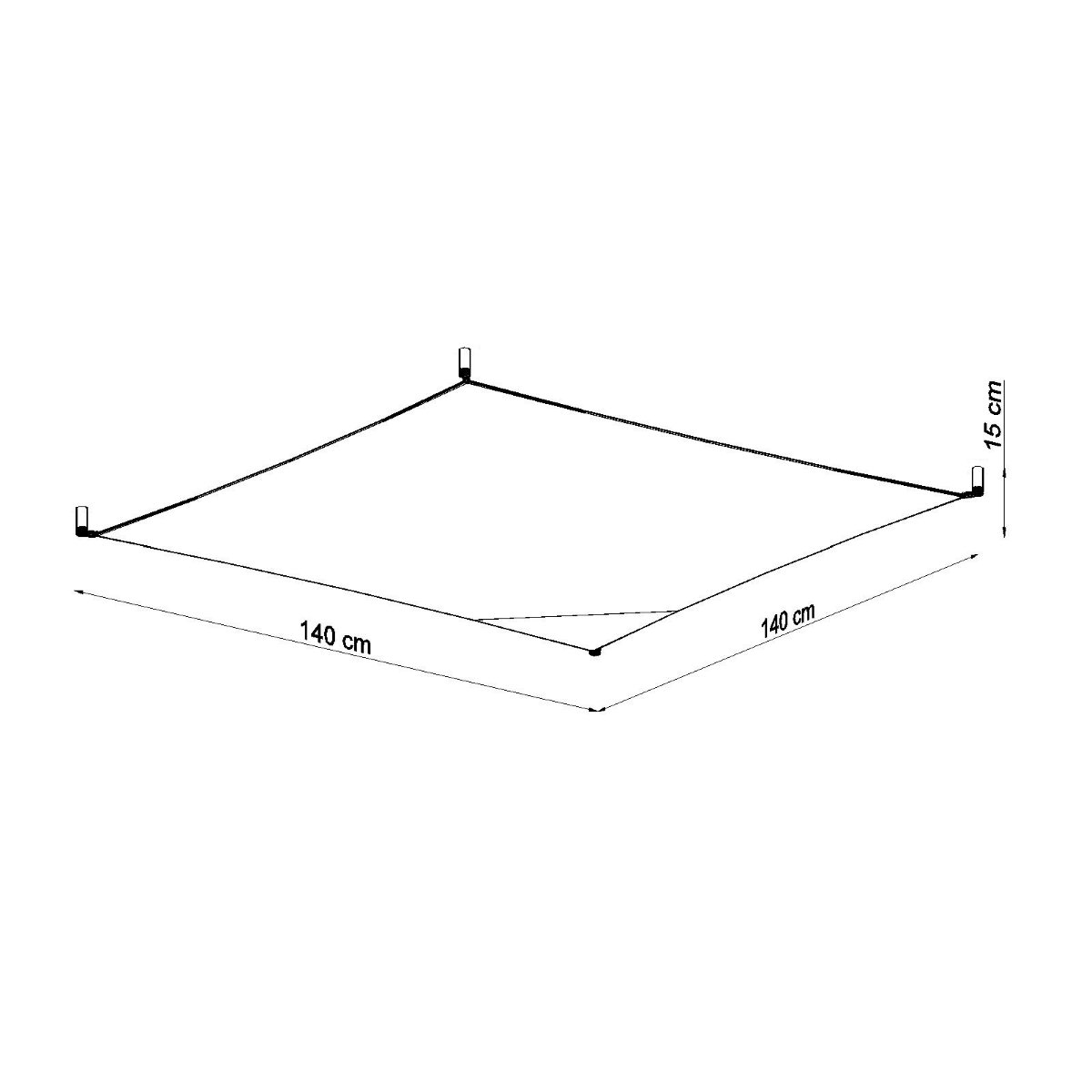 Plafonnier Tissu Blanc G13 4 Luna blanc, EDEN