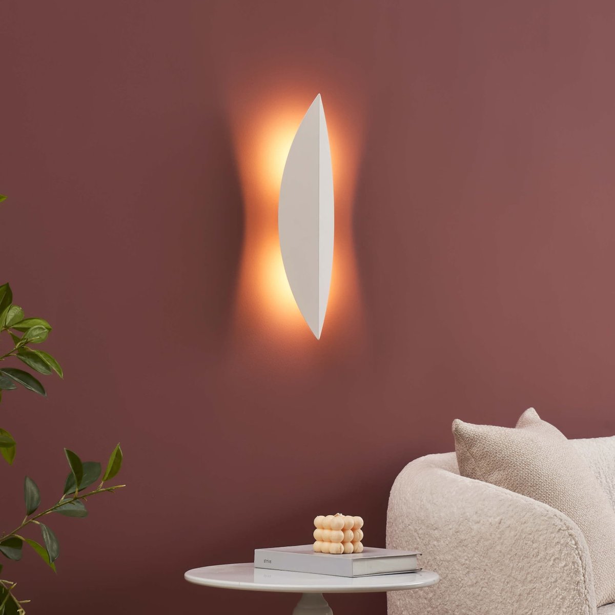 Applique blanche avec LED intégrée - MOANA blanc, KOSILUM