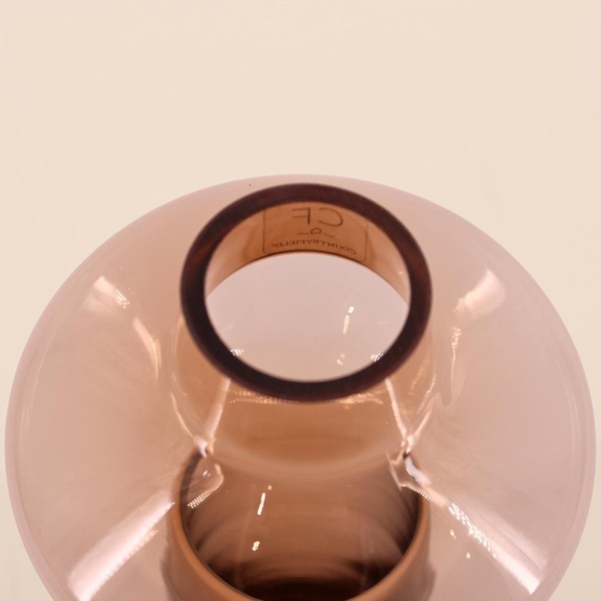 Vase en verre fait main, H30cm marron, DECOSTAR