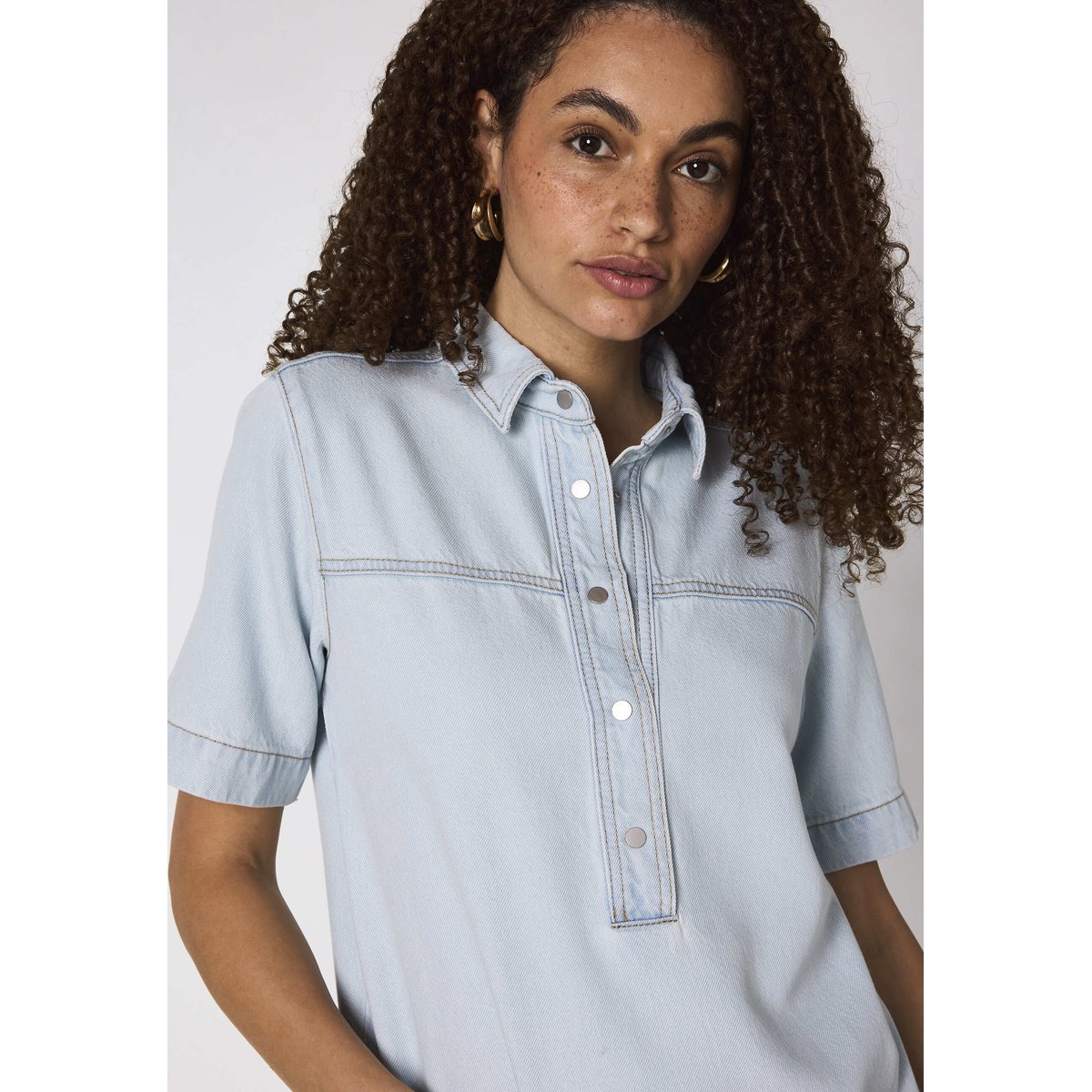 Robe courte et droite RITA pure bleached, Maison 123