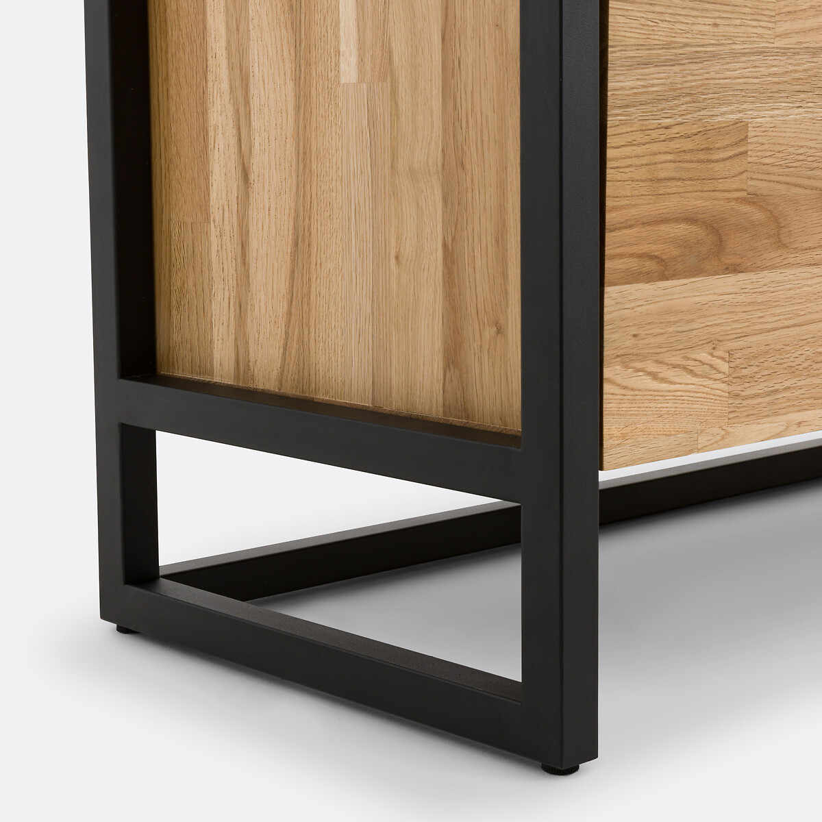 Meuble TV hifi chêne et plaqué, L200 cm, Hiba chêne, LA REDOUTE INTERIEURS