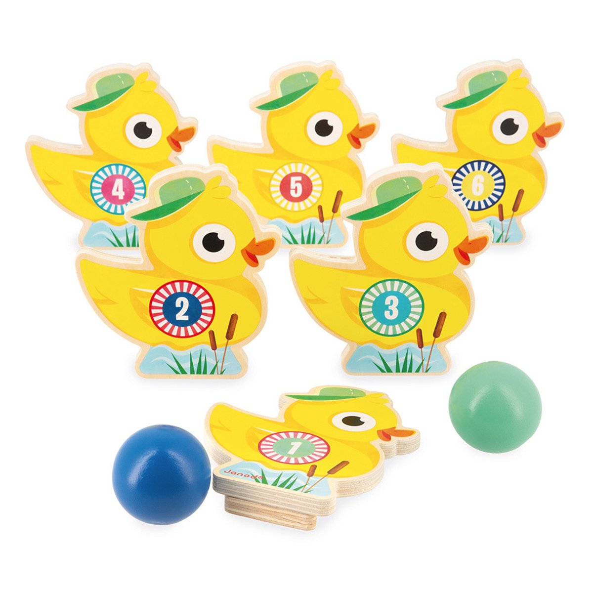 Jeu De Quilles En Bois, Jeu D'adresse multicolore, JANOD