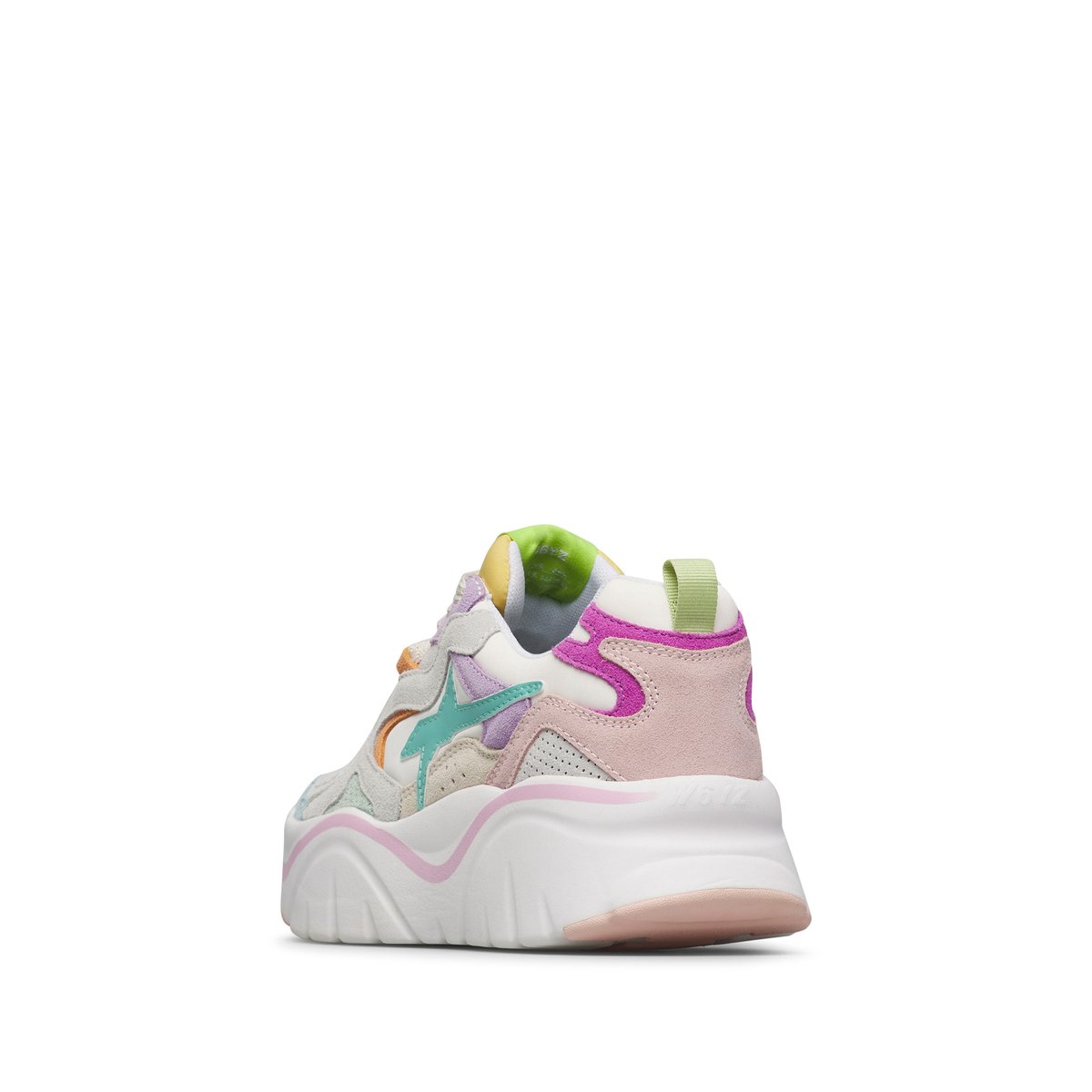 Sneakers en daim et tissu technique MIA-W. céleste-blanc, W6YZ