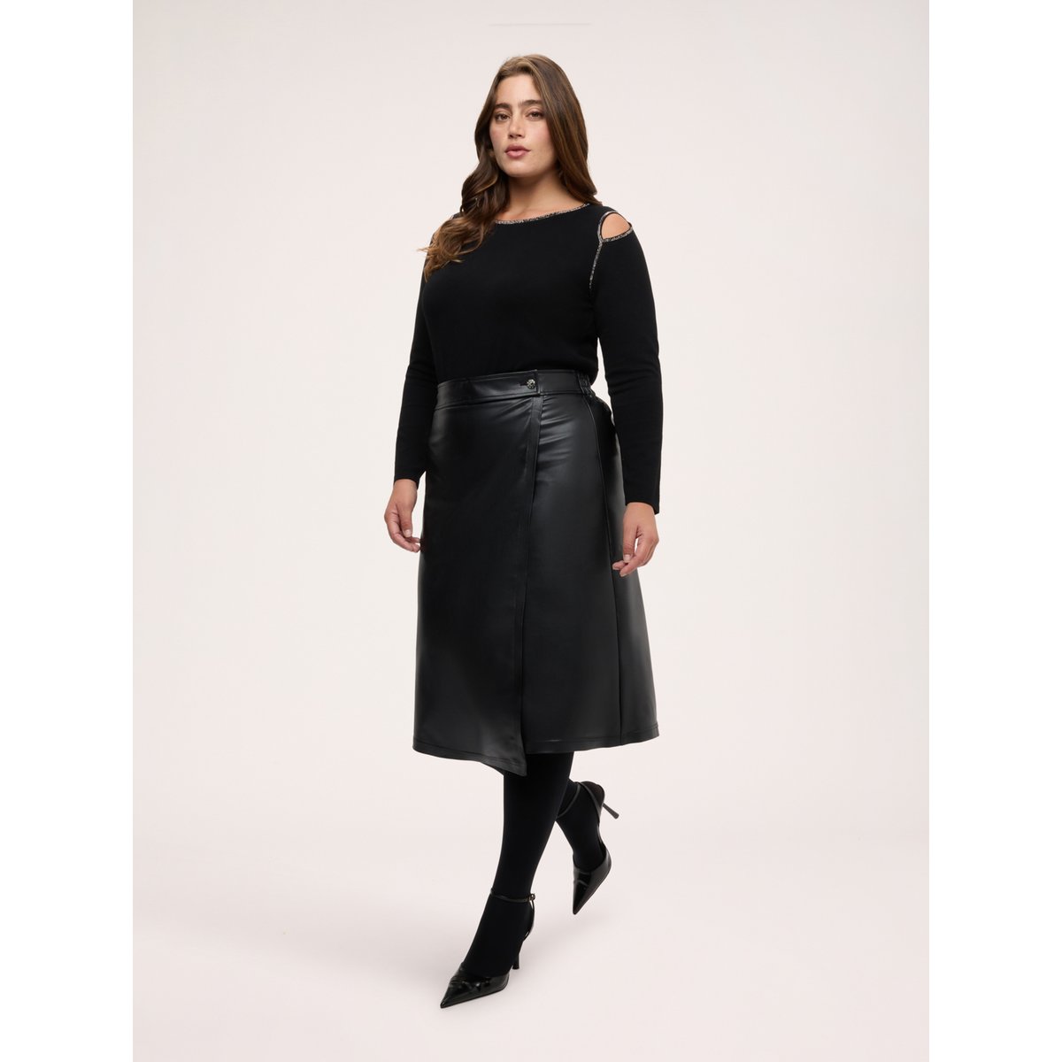 Pull avec détails cut out noir, FIORELLA RUBINO