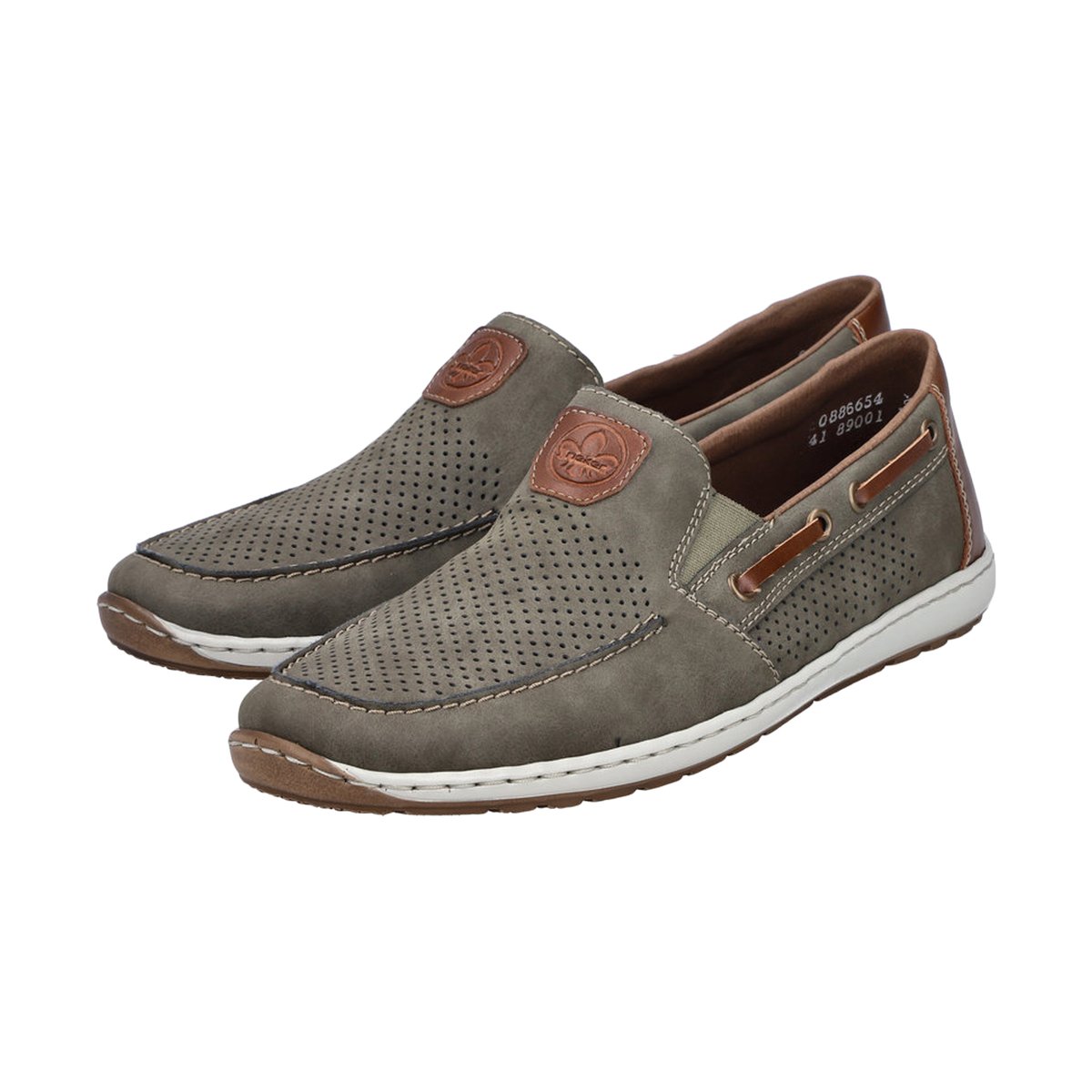 Mocassin Cuir Morelia vert, RIEKER