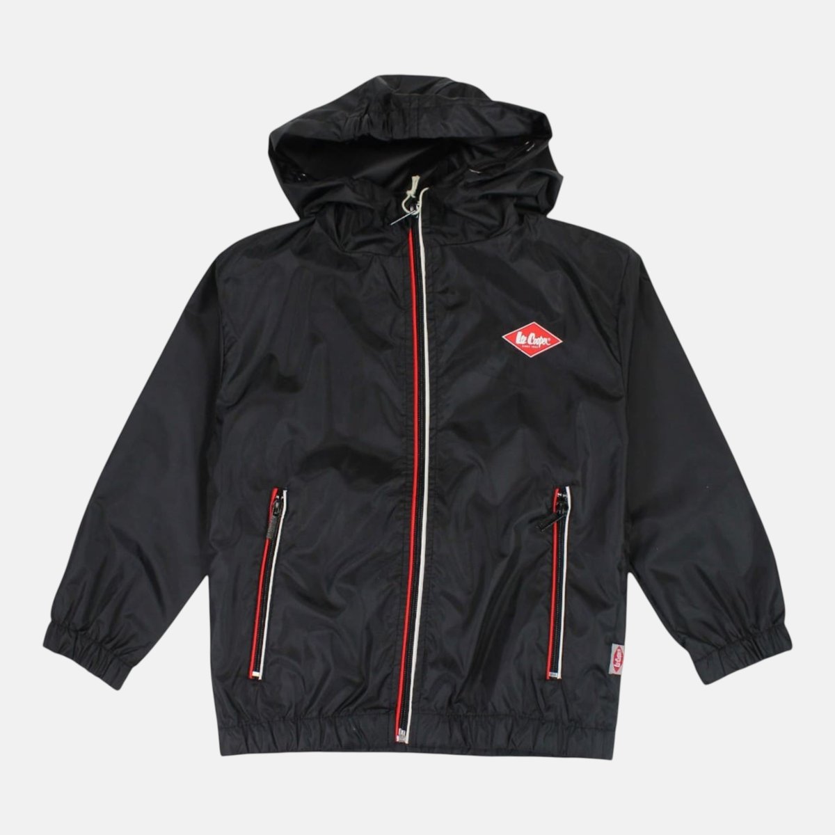 Coupe-vent zippé à capuche, poches zippées OUTDOOR noir, LEE COOPER