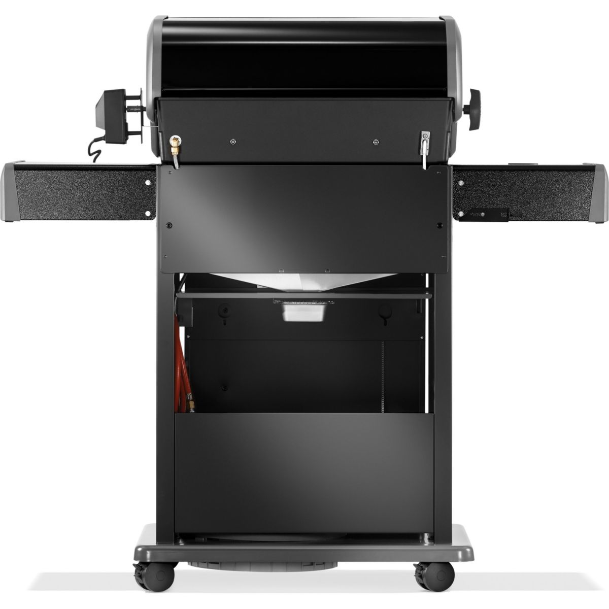 Barbecue gaz Rogue RPS425RSIBPK2FRR noir 5 bruleurs sur chariot, 60x45 cm bruleurs latéral et arrière infrarouge couleur unique, NAPOLEON