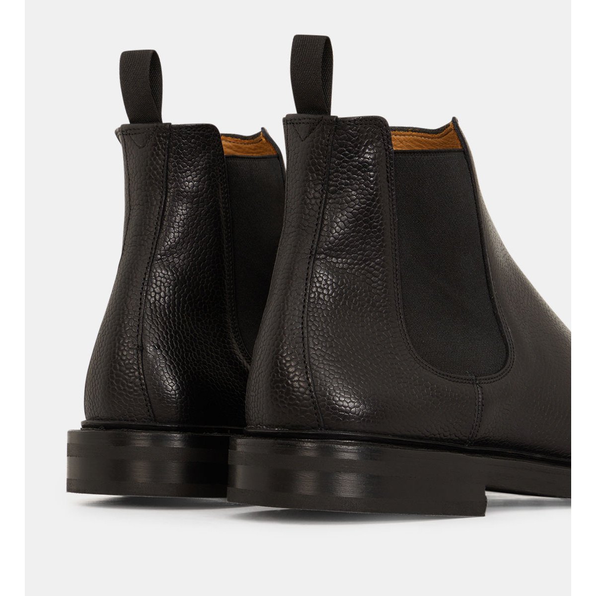 Bottines chelsea châtelet en cuir goodyear noir, COMPTOIR GL
