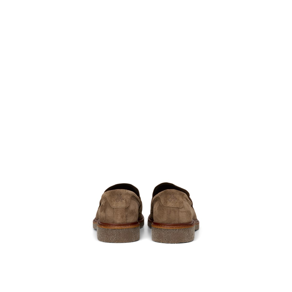 Mocassins Penny Loafer modèle Linus en cuir velours ciré marron, MARC O'POLO