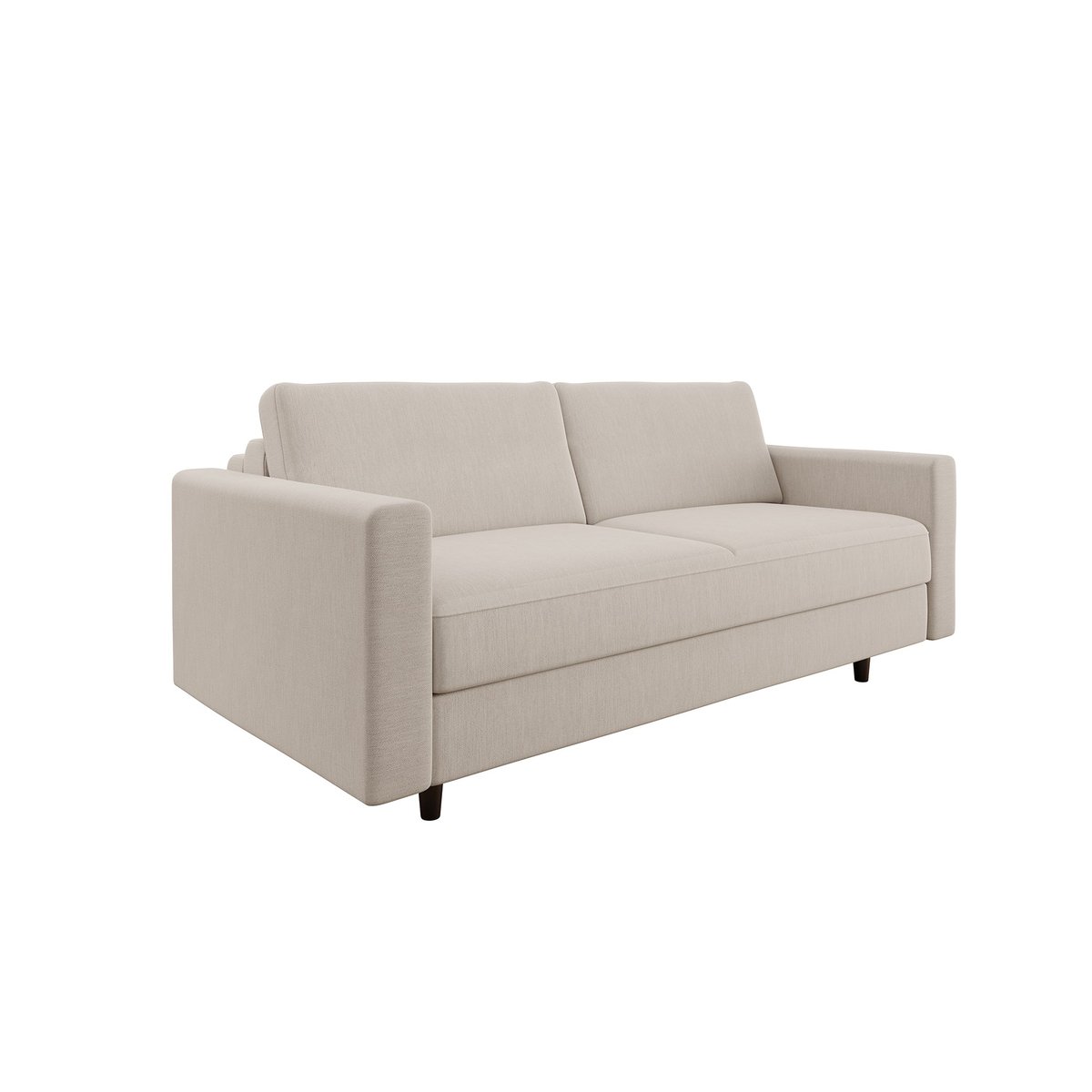 Canapé convertible express 3 places en tissu tramé Hailie Jade beige, SIA HOME