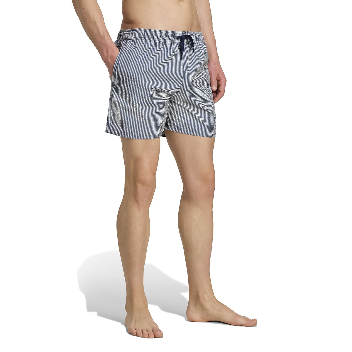 Short de bain seersucker bleu, adidas Performance