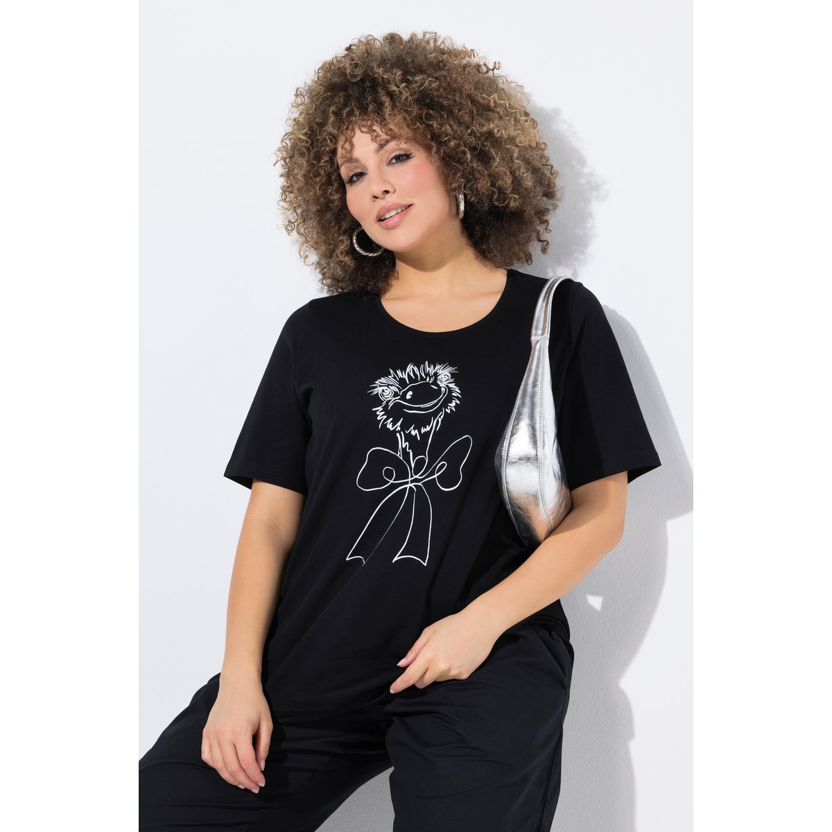 T-shirt noir, ULLA POPKEN