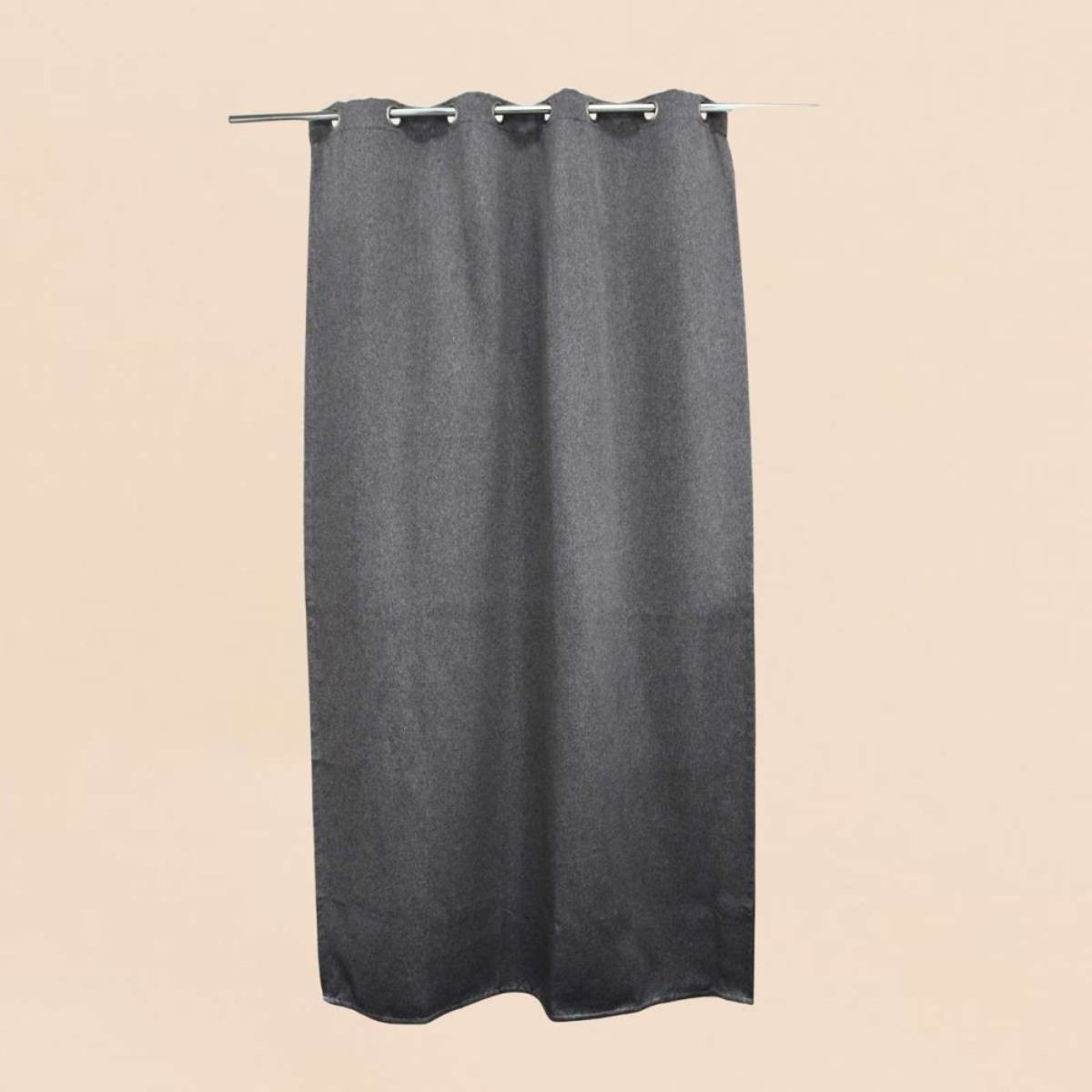 Rideau occultant grande hauteur 140x260cm gris foncé, ORNAMI