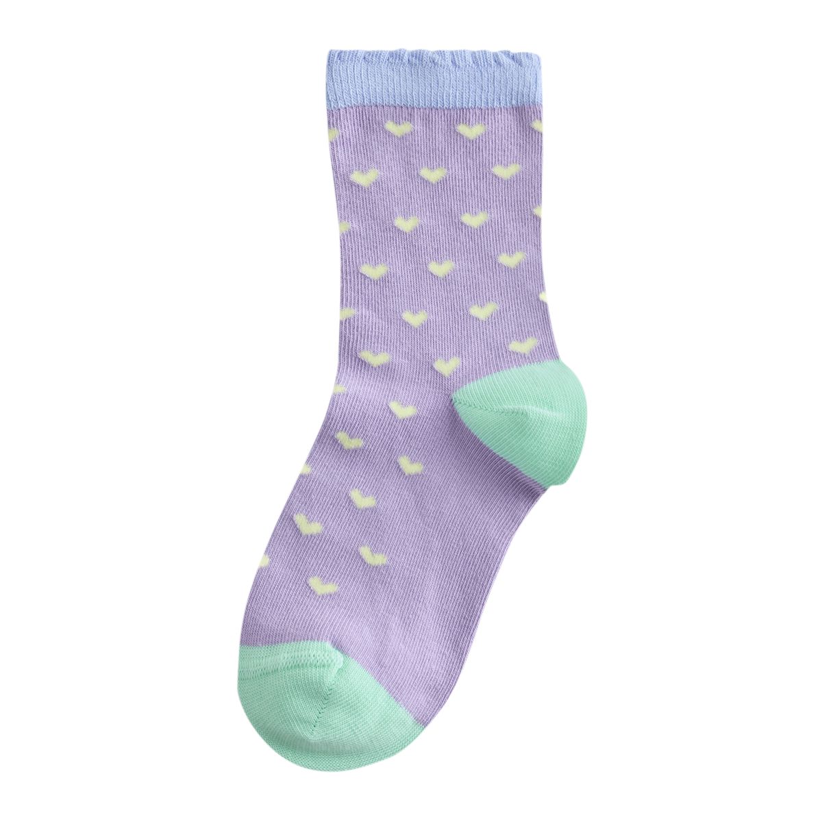 Socquettes en coton à rayures/pois, 7 paires rose et violet, NEXT