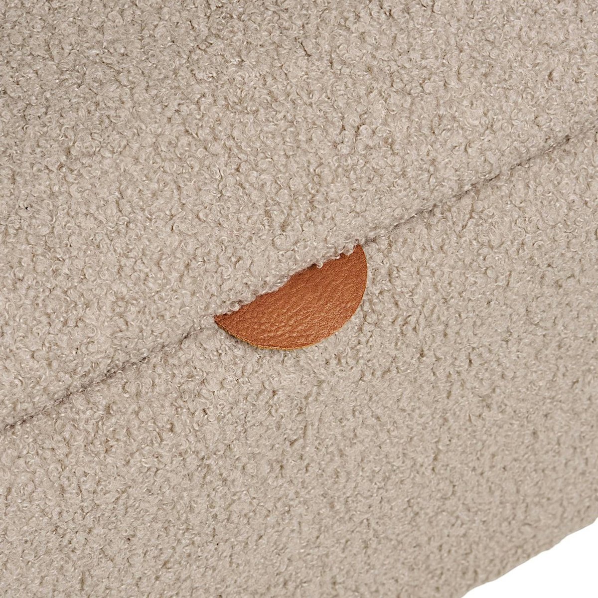 Banc coffre d'entrée en bouclette beige BERLIN beige, PIER IMPORT