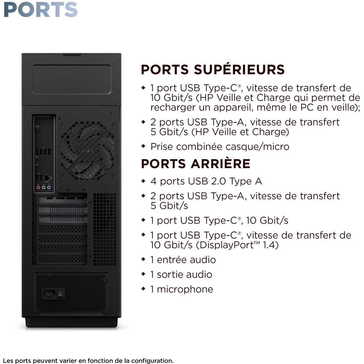PC Gamer OMEN GT23-0007nf - AMD Ryzen 7 9800X3D - Nvidia Geforce RTX 5080 - 64 Go RAM DDR5 - SSD 4 To couleur unique, HP