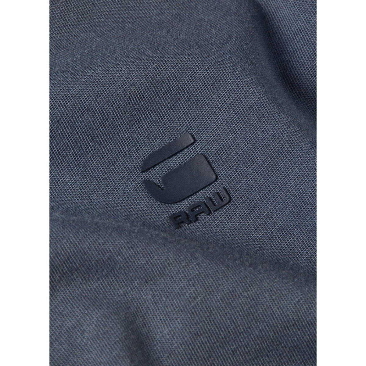 T-shirt en coton biologique vert d'eau uni avec un logo sur le coeur bleu, G-Star RAW