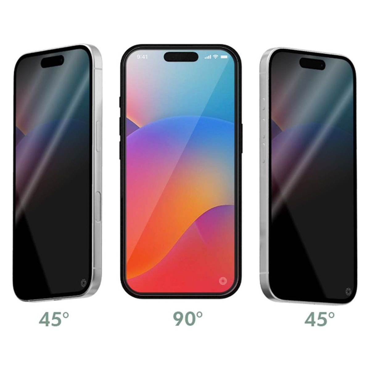 Protège écran iPhone 17 Pro Max privacy couleur unique, FORCE GLASS