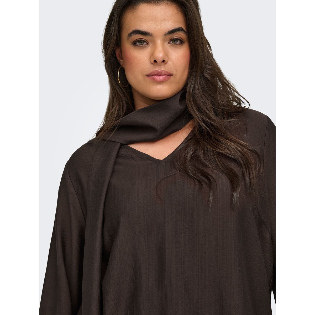 Blouse coffee bean 1, ONLY CARMAKOMA