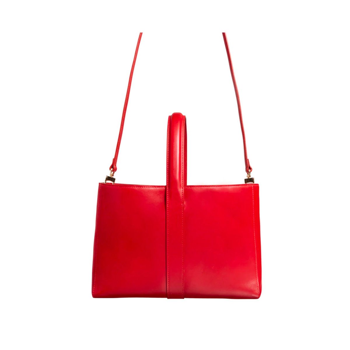 Sac cabas cuir Léonore petit format rouge, INES DE LA FRESSANGE PARIS