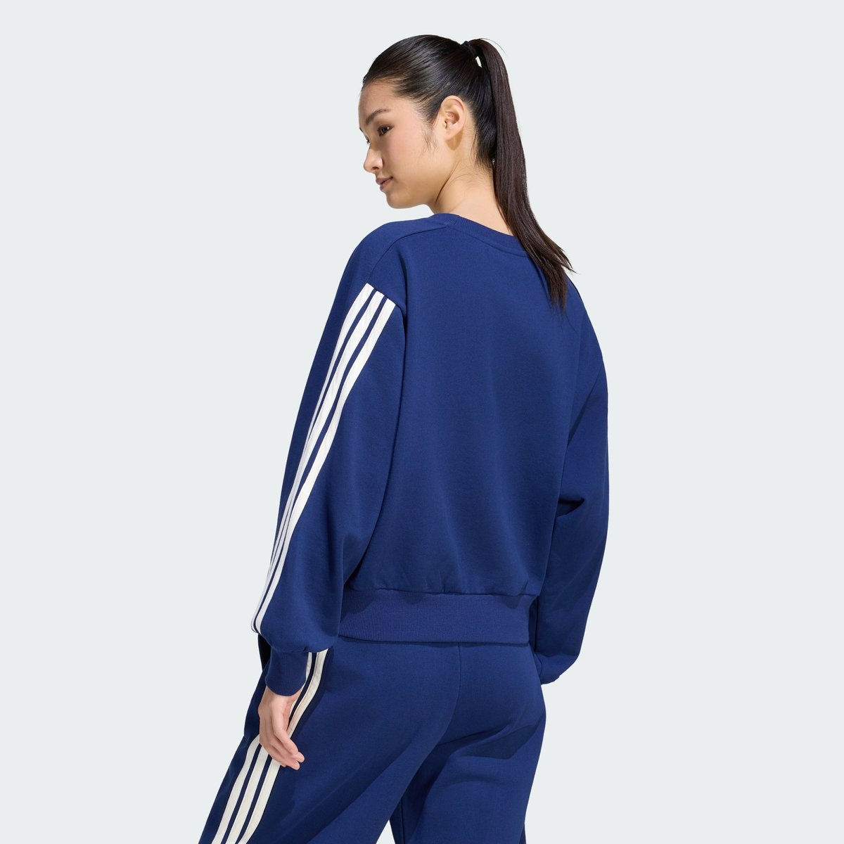 Sweat-Shirt Adidas Kit 3-Stripes Sweat-Shirt Adidas Kit 3-Stripes dark blue / off white, ADIDAS SPORTSWEAR