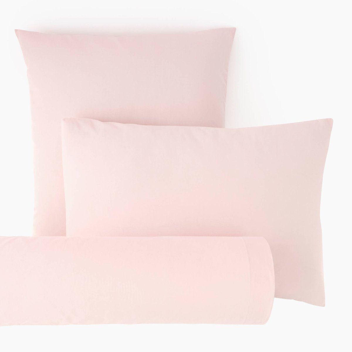 Taie d'oreiller unie, 100% coton bio sepia rose, MONOPRIX