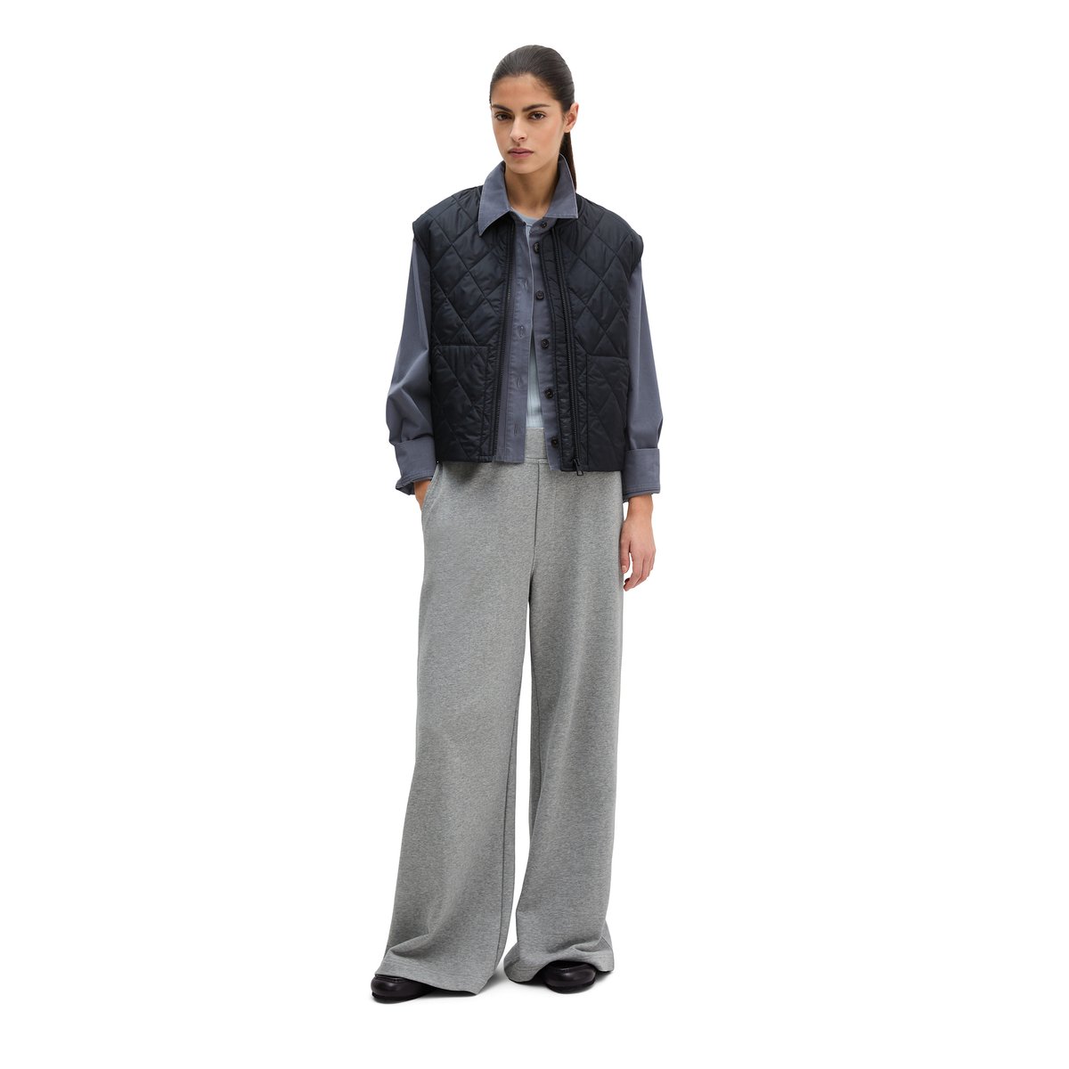Gilet matelassé escamotable MOP x Function en polyester recyclé bleu foncé, MARC O'POLO