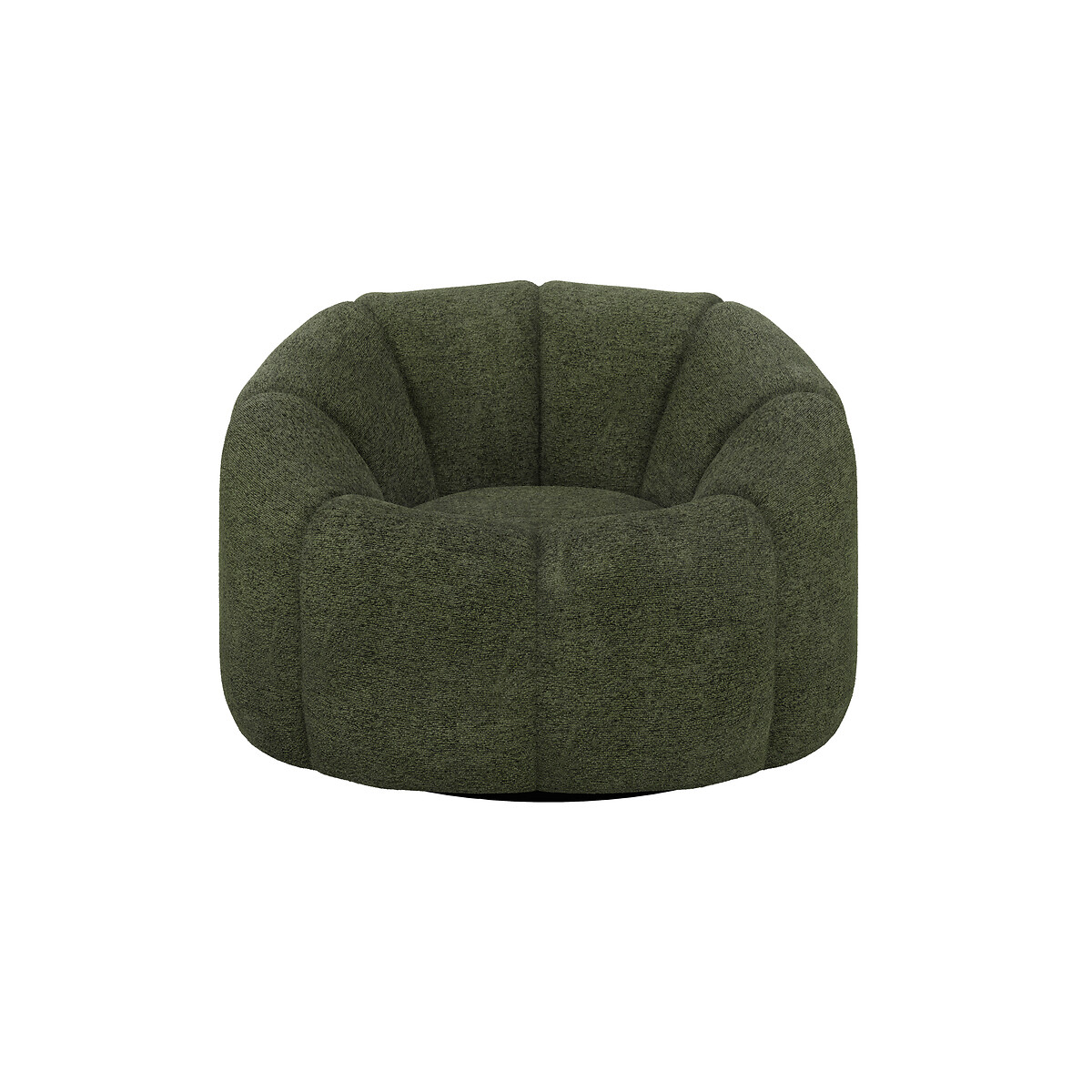 Nero Chenille Upholstered Swivel Tub Chair dark olive, ÉDITÉ