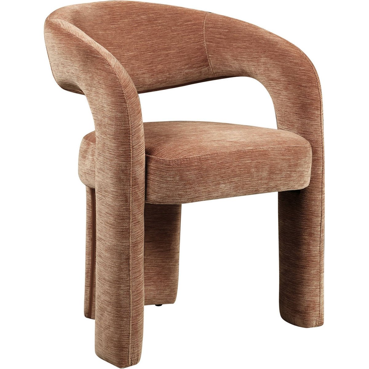 Chaise de salle à manger avec accoudoirs moka mousse, RECOLLECTION