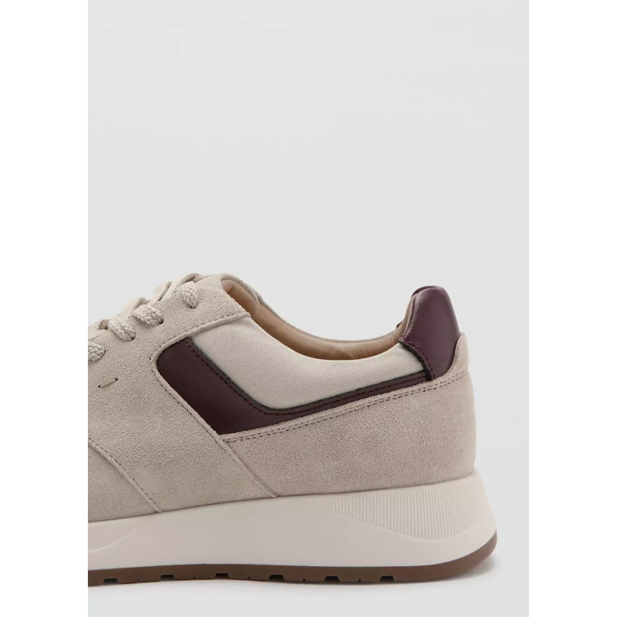 Tennis combinées cuir blanc, MANGO MAN