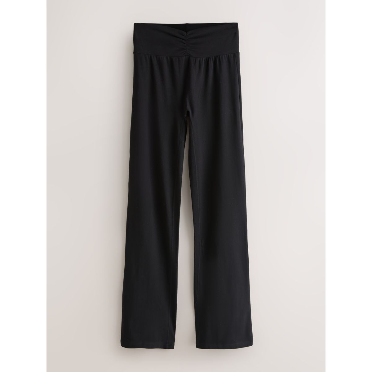 Legging évasé, froncé et côtelé doux noir, NEXT