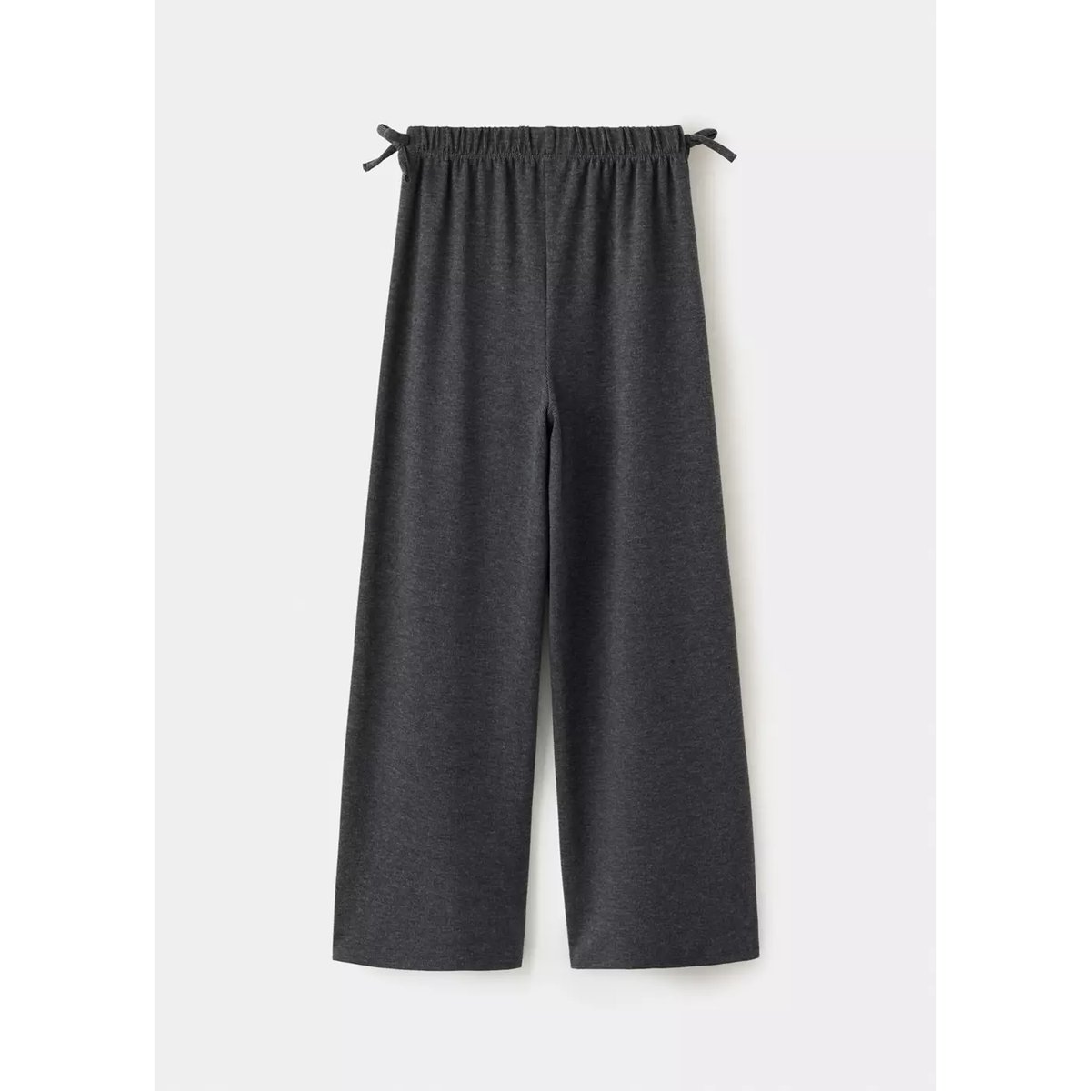 Pantalon wide leg détail nœuds gris anthracite, MANGO KIDS