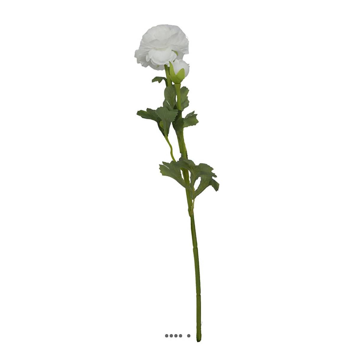 Renoncule artificielle en tige H 54 cm 2 tête v002238, ARTIFICIELLES