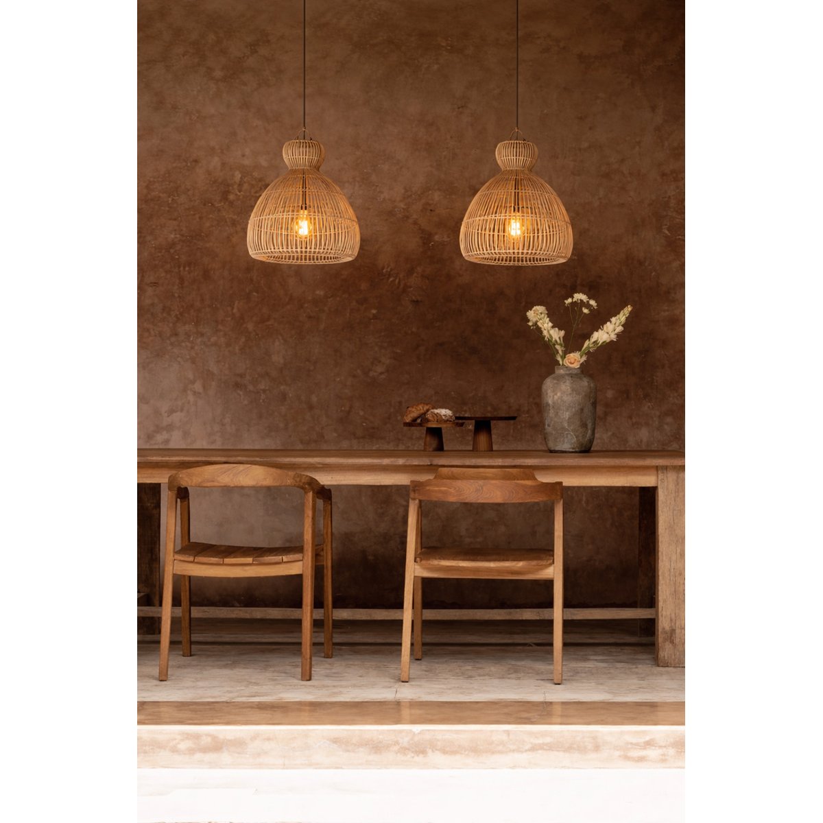 Suspension en rotin MATCHA WHISK beige, BAZAR BIZAR