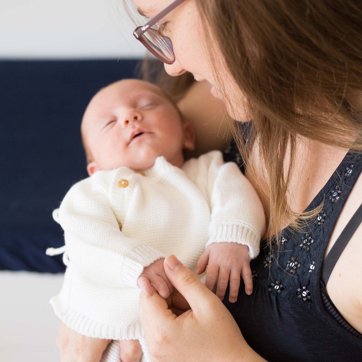 Brassière bébé en maille blanc, TROIS KILOS SEPT