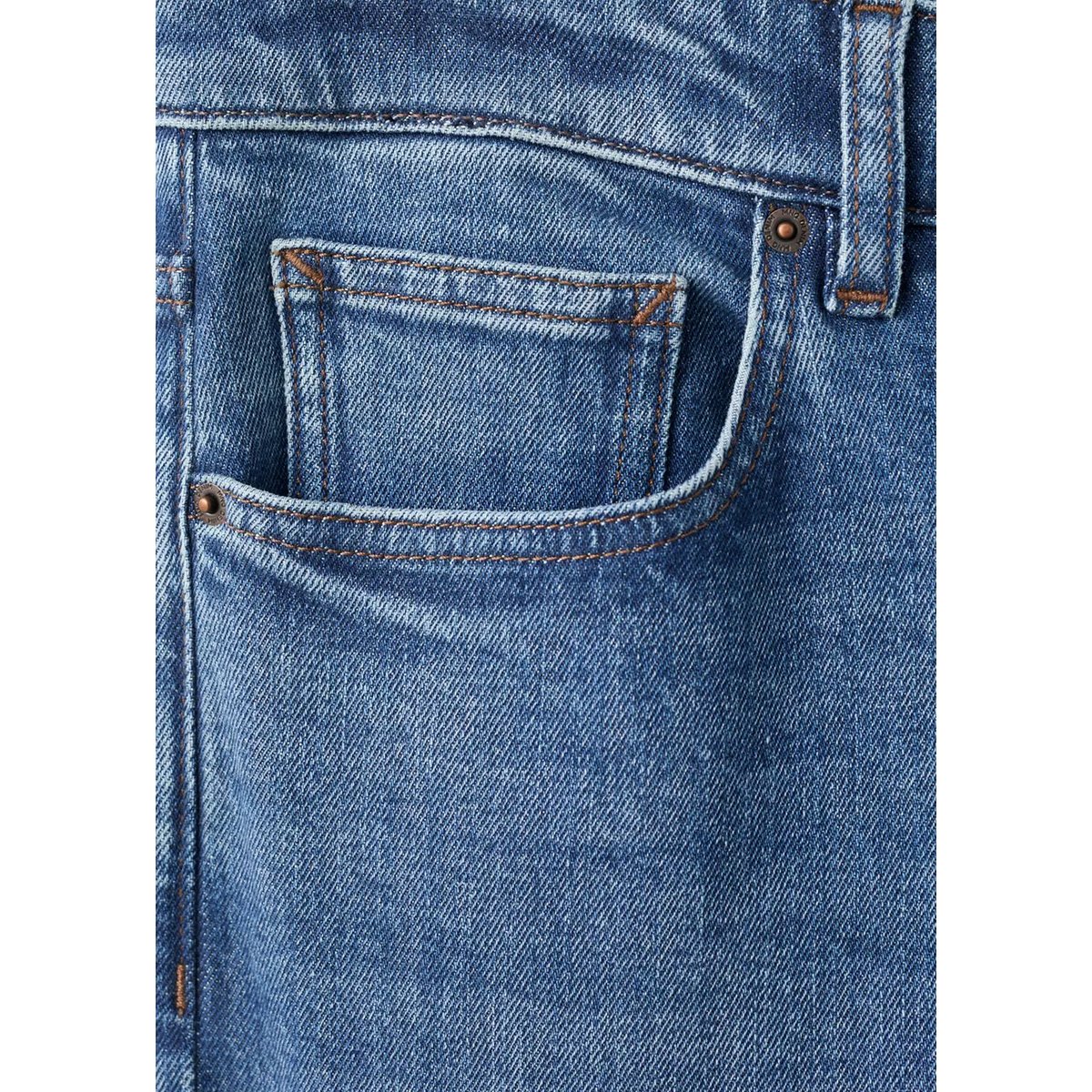 Jean Ben cropped tapered-fit bleu moyen, MANGO MAN