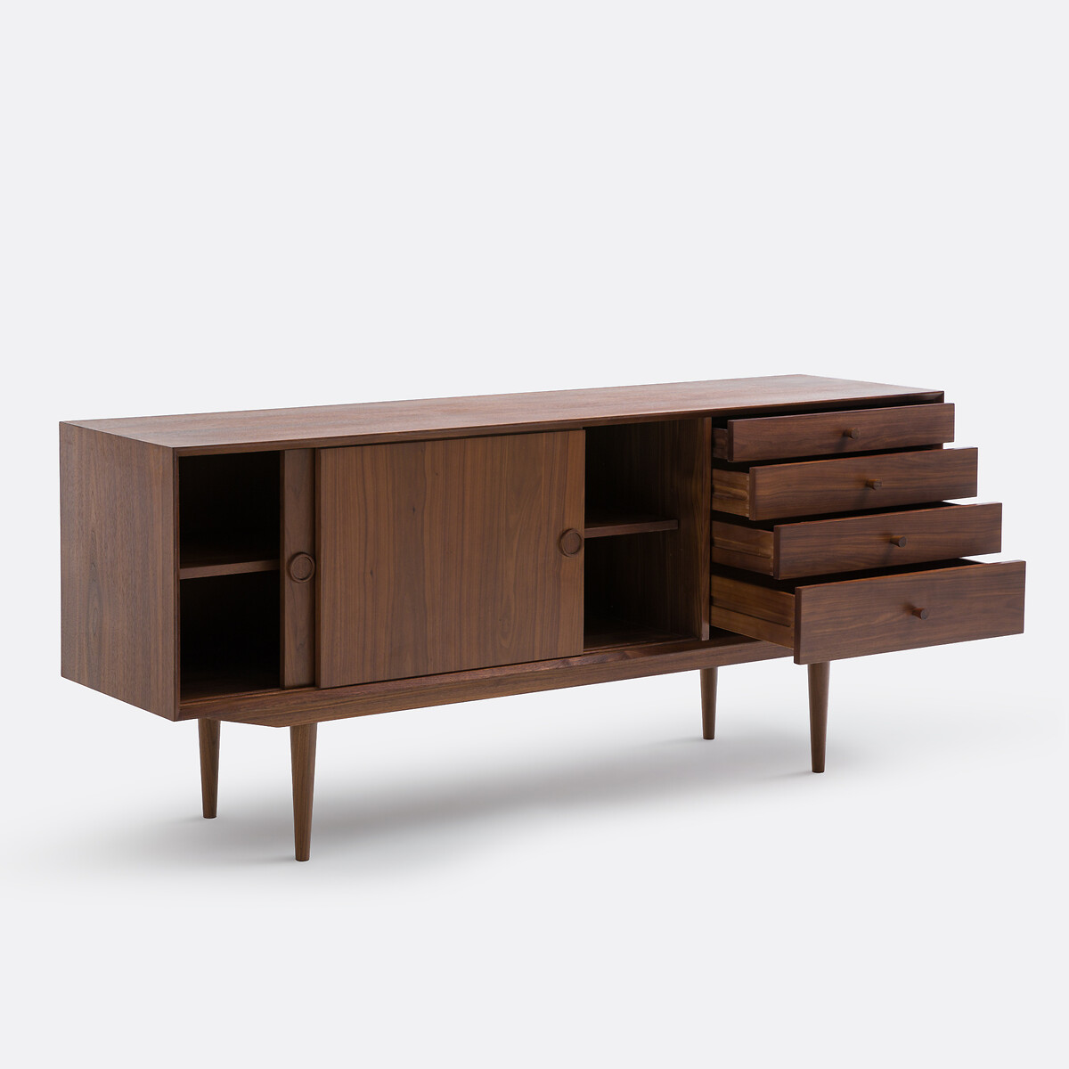 Buffet vintage 2 portes, 4 tiroirs, Quilda noyer, LA REDOUTE INTERIEURS