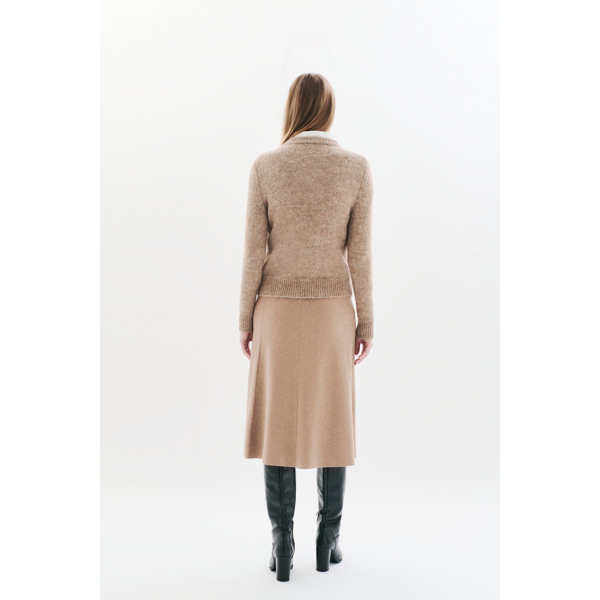 Pull droit court DONA marron clair, CAROLL